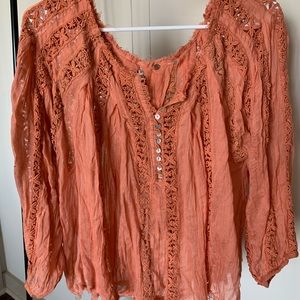 Salmon thin long sleeve